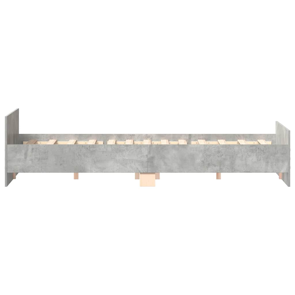 Bed Frame without Mattress Concrete Grey 180x200 cm