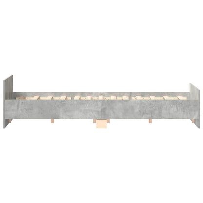 Bed Frame without Mattress Concrete Grey 180x200 cm