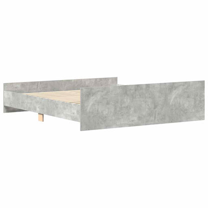 Bed Frame without Mattress Concrete Grey 180x200 cm