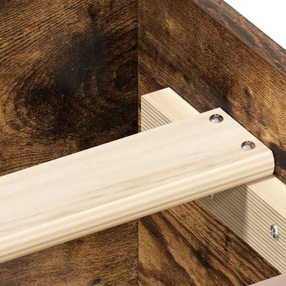 Bed Frame without Mattress Smoked Oak 180x200 cm