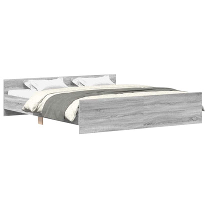 Bed Frame without Mattress Grey Sonoma 180x200 cm