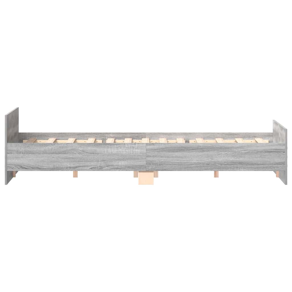 Bed Frame without Mattress Grey Sonoma 180x200 cm
