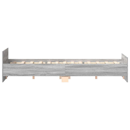 Bed Frame without Mattress Grey Sonoma 180x200 cm