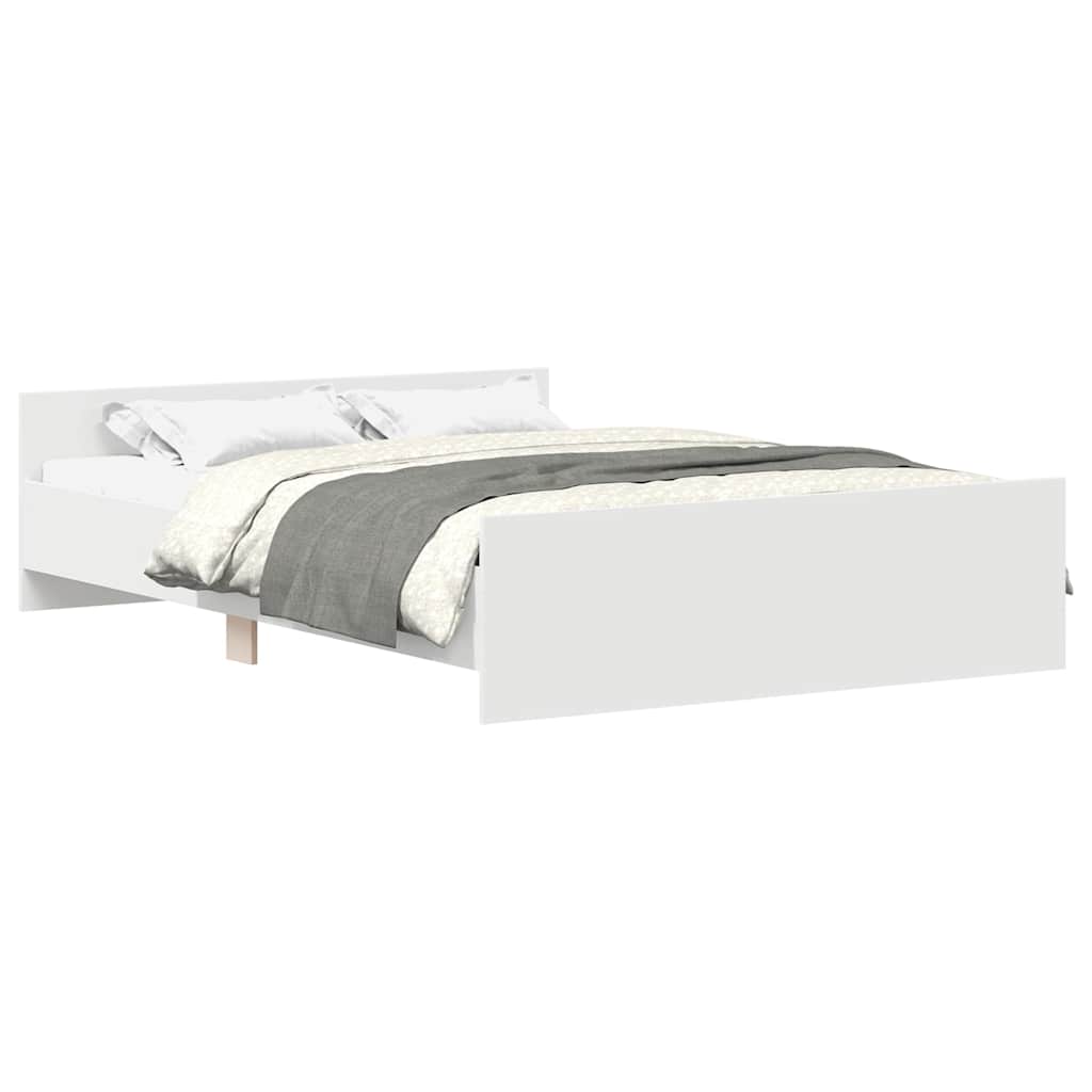 Bed Frame without Mattress White 120x190 cm
