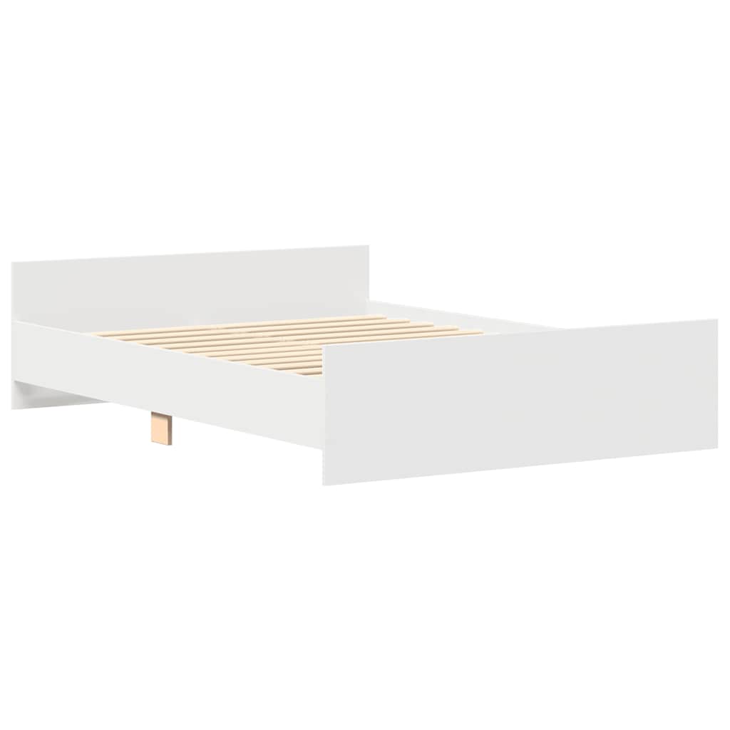 Bed Frame without Mattress White 120x190 cm
