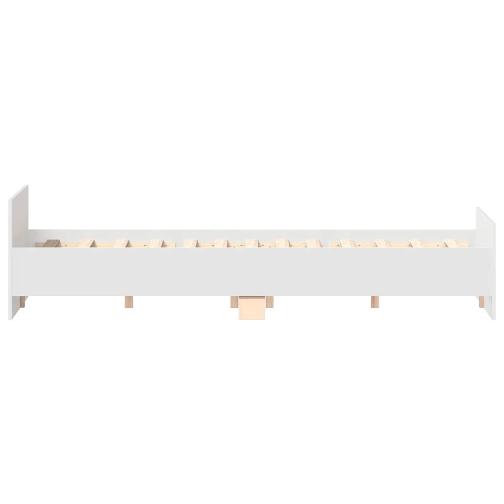 Bed Frame without Mattress White 120x190 cm
