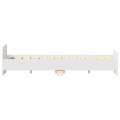 Bed Frame without Mattress White 120x190 cm