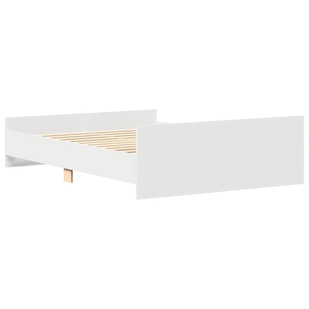 Bed Frame without Mattress White 120x190 cm