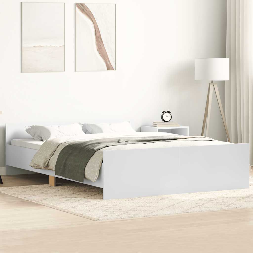 Bed Frame without Mattress White 120x190 cm