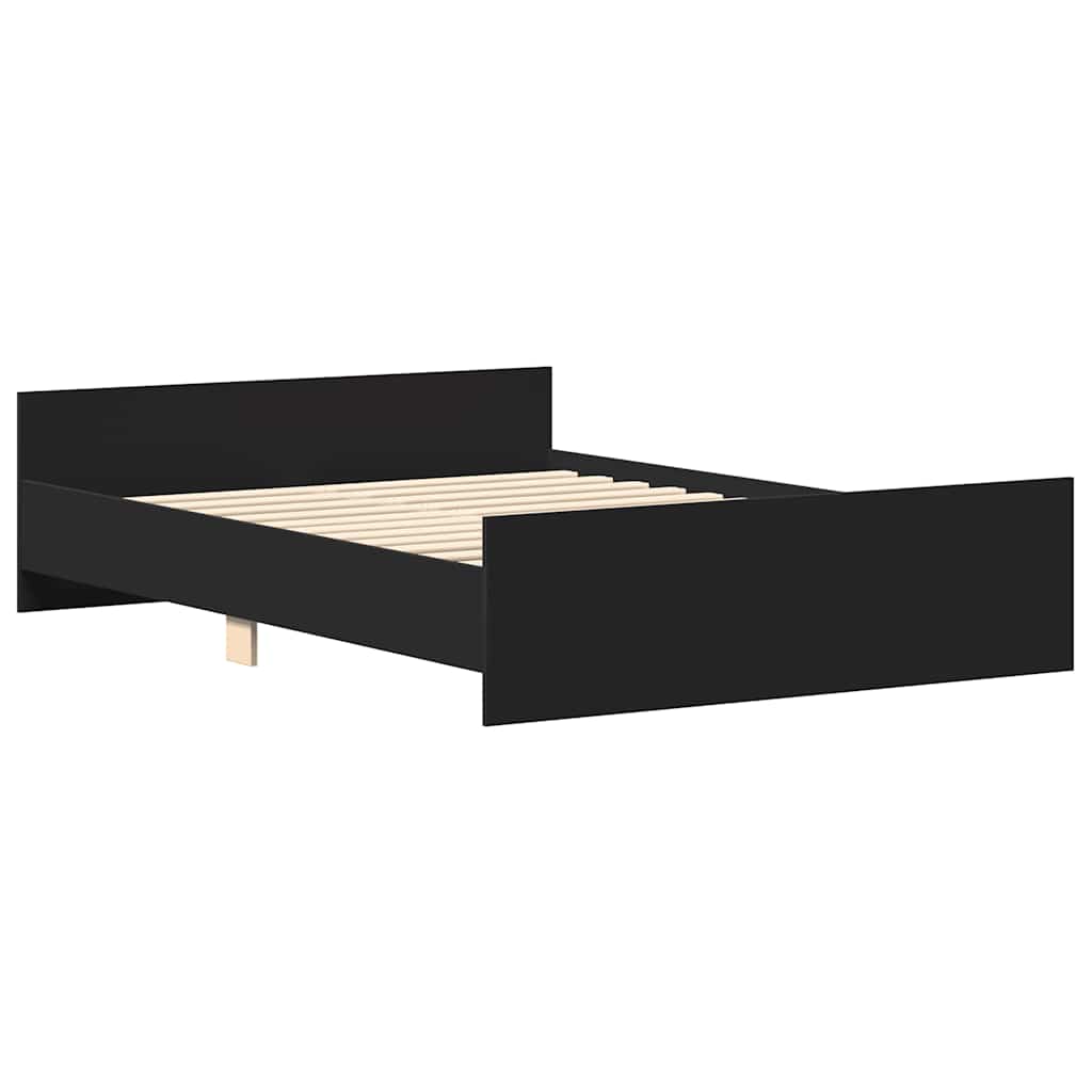 Bed Frame without Mattress Black 120x190 cm