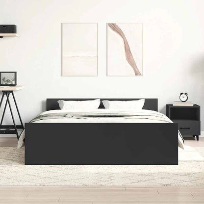 Bed Frame without Mattress Black 120x190 cm