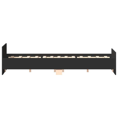 Bed Frame without Mattress Black 120x190 cm