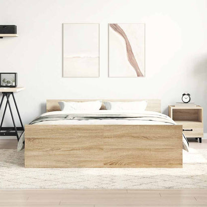 Bed Frame without Mattress Sonoma Oak 120x190 cm