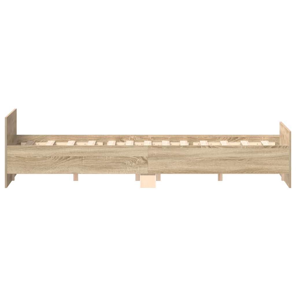 Bed Frame without Mattress Sonoma Oak 120x190 cm