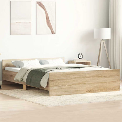 Bed Frame without Mattress Sonoma Oak 120x190 cm