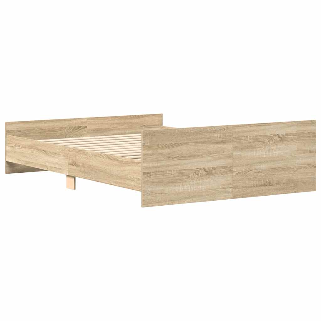 Bed Frame without Mattress Concrete Grey 120x190 cm