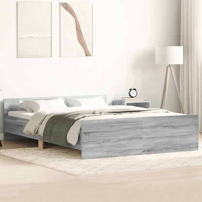 Bed Frame without Mattress Grey Sonoma 120x190 cm