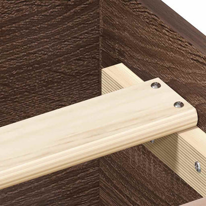 Bed Frame without Mattress Brown Oak 120x190 cm