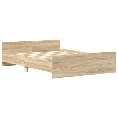 Bed Frame without Mattress Sonoma Oak 140x190 cm