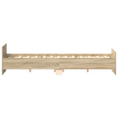 Bed Frame without Mattress Sonoma Oak 140x190 cm