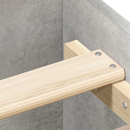 Bed Frame without Mattress Concrete Grey 140x190 cm