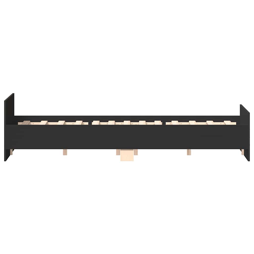 Bed Frame without Mattress Black 135x190 cm