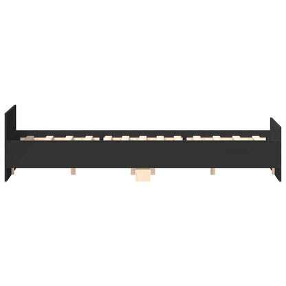 Bed Frame without Mattress Black 135x190 cm