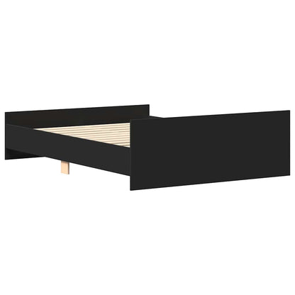 Bed Frame without Mattress Black 135x190 cm