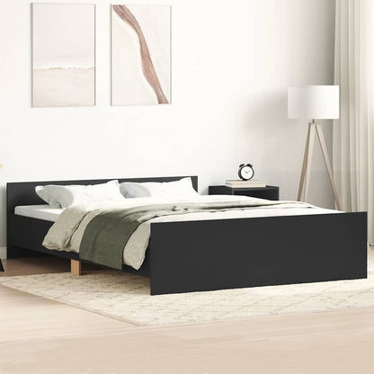 Bed Frame without Mattress Black 135x190 cm