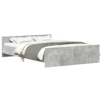Bed Frame without Mattress Concrete Grey 135x190 cm