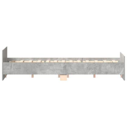 Bed Frame without Mattress Concrete Grey 135x190 cm