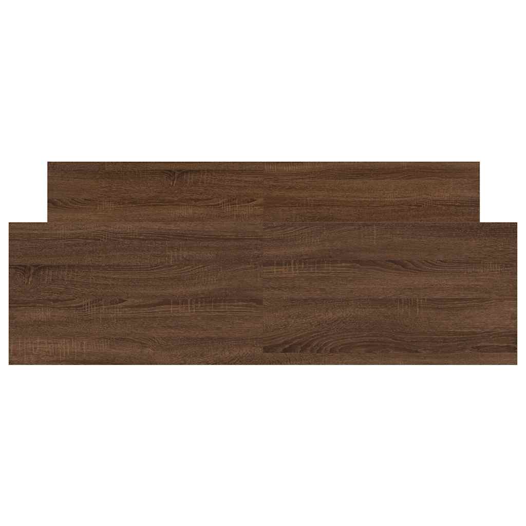 Bed Frame without Mattress Brown Oak 135x190 cm