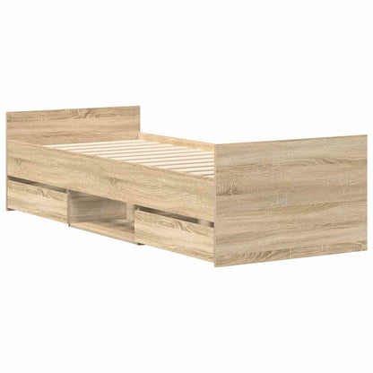 Bed Frame | Sonoma oak | Engineered wood | Single | Bed Frame