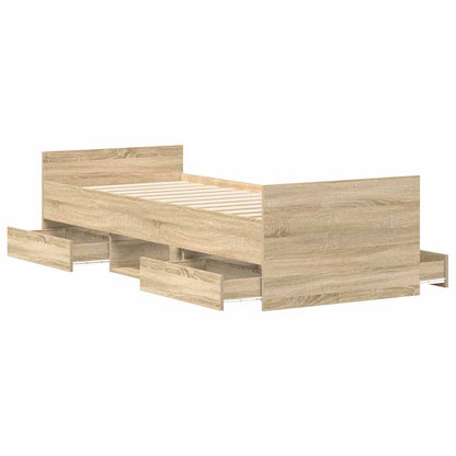 Bed Frame | Sonoma oak | Engineered wood | Single | Bed Frame