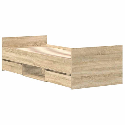 Bed Frame | Sonoma oak | Engineered wood | Single | Bed Frame