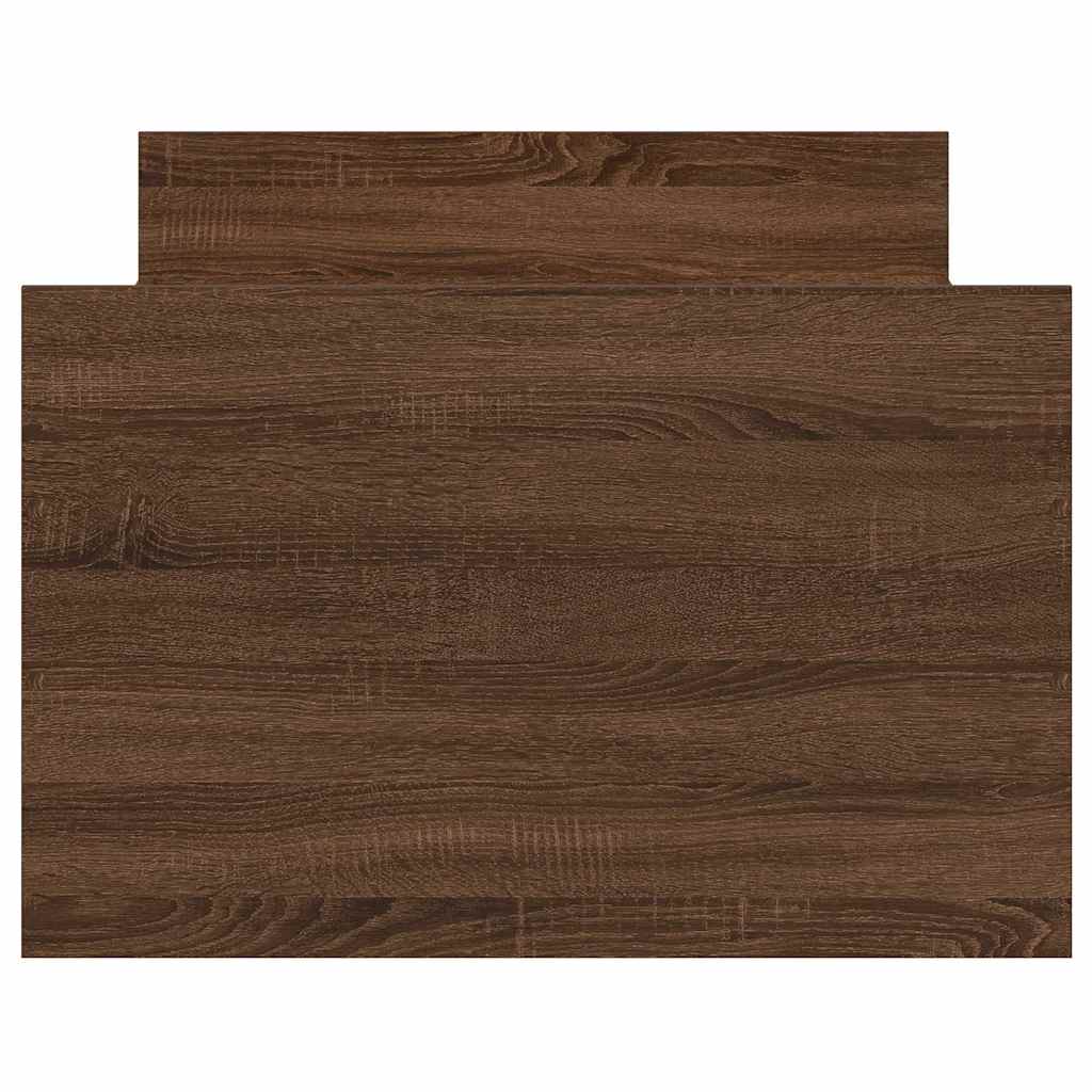 Bed Frame | Brown Oak | Engineered wood, Solid Pinewood, Plywood | Single
