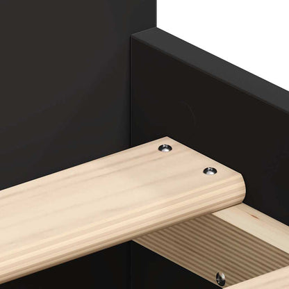 Bed Frame | Black | Engineered wood, solid pinewood, plywood | Single