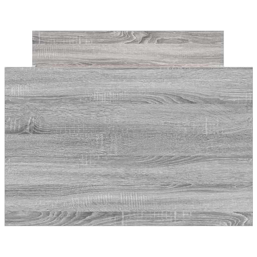 Bed Frame without Mattress Grey Sonoma 75x190 cm Small Single