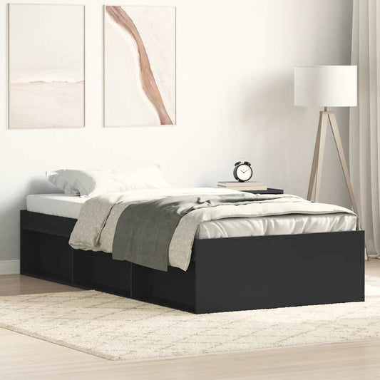 Bed Frame without Mattress Black 90x200 cm