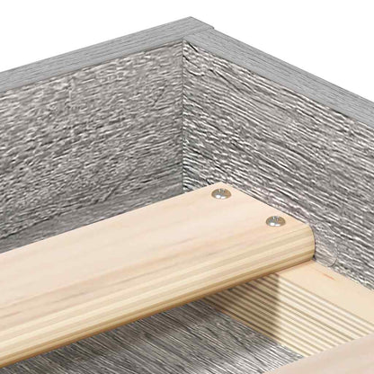 Bed Frame without Mattress Grey Sonoma 90x200 cm