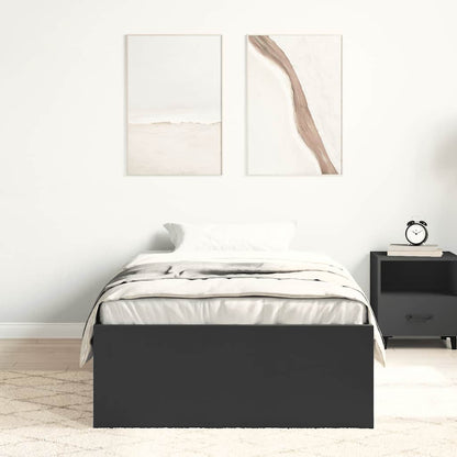 Bed Frame without Mattress Black 100x200 cm