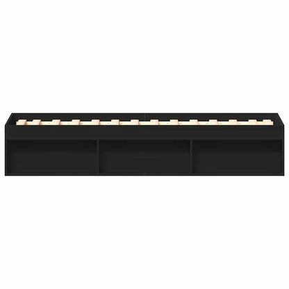 Bed Frame without Mattress Black 100x200 cm