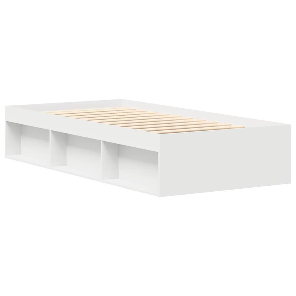 Bed Frame without Mattress White 90x190 cm Single