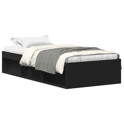 Bed Frame without Mattress Black 90x190 cm Single