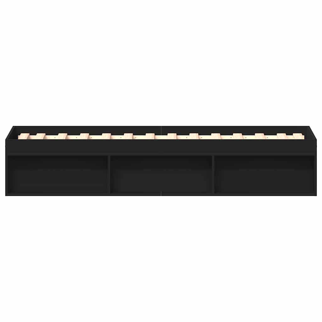Bed Frame without Mattress Black 90x190 cm Single