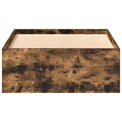 Bed Frame without Mattress Smoked Oak 90x190 cm Single