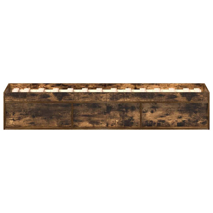 Bed Frame without Mattress Smoked Oak 90x190 cm Single