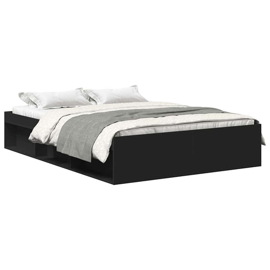 Bed Frame without Mattress Black 120x200 cm