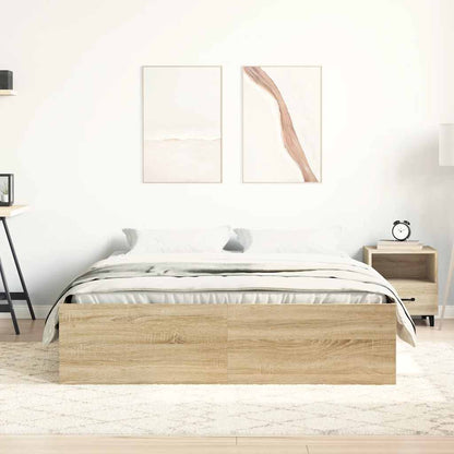 Bed Frame without Mattress Sonoma Oak 120x200 cm