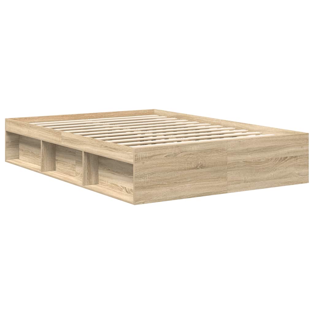 Bed Frame without Mattress Sonoma Oak 120x200 cm